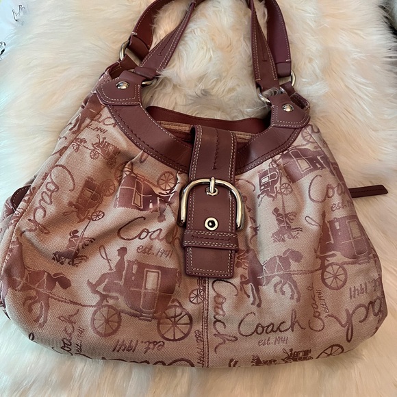 Coach Handbags - Coach Pink Signature Tote Bag